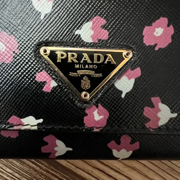 Prada Saffiano Floral Wallet - Picture 3 of 12
